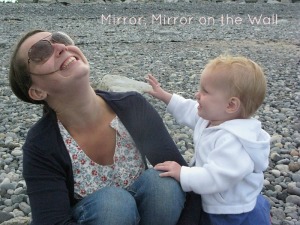 Mummy and Louisa in Moelfre